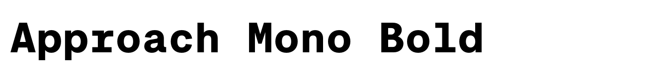 Approach Mono Bold image